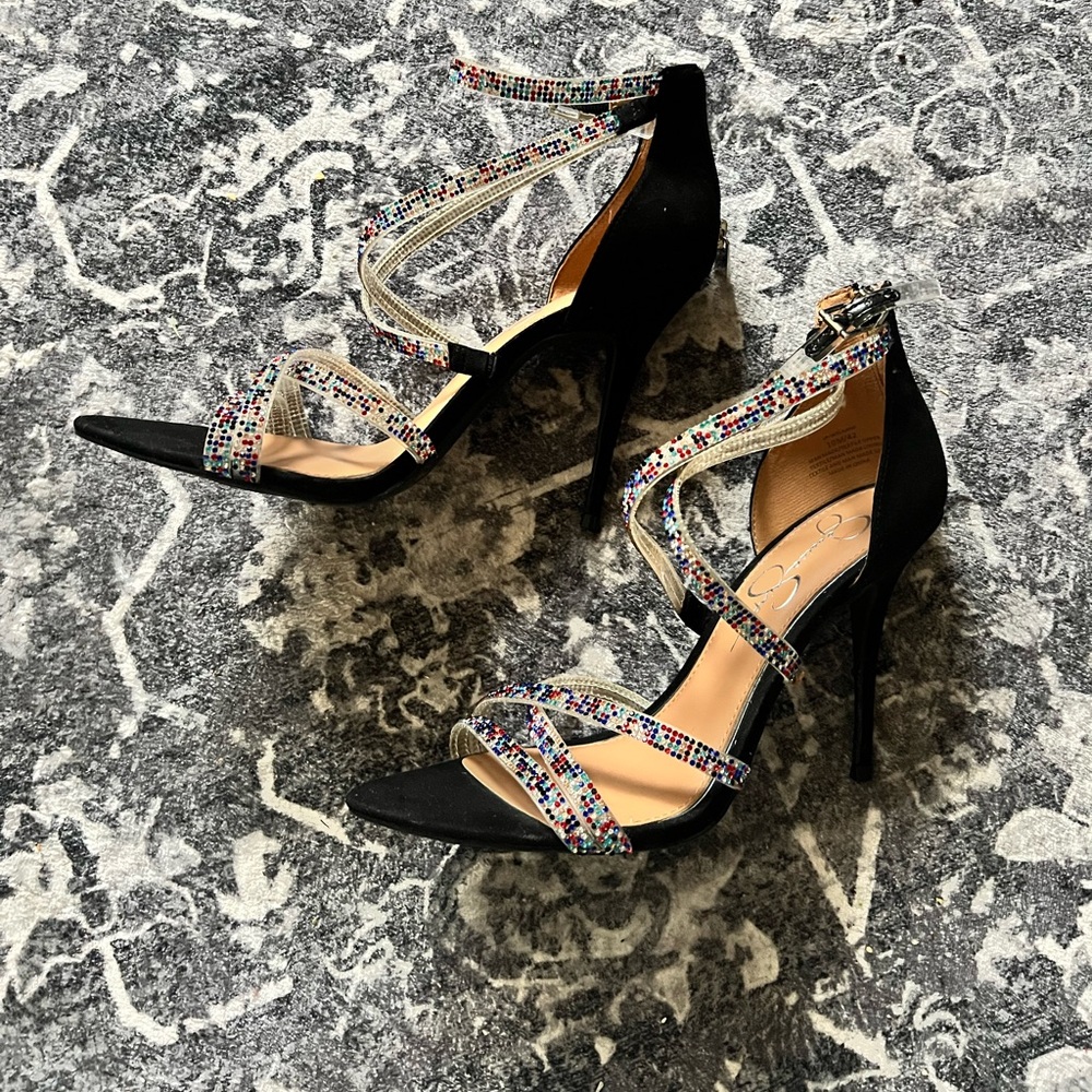 Jessica Simpson Black Stiletto Heels